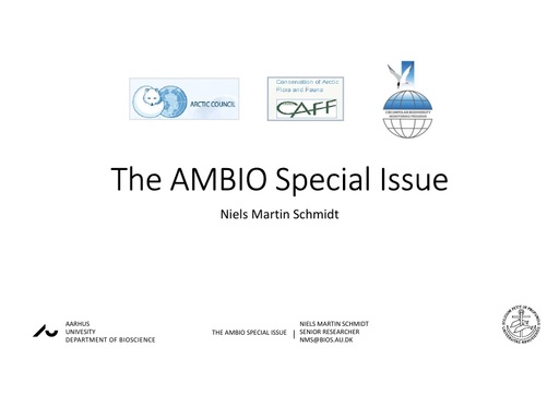Introduction to the CBMP Terrestrial, StArT and Special Journal Issue (Ambio): Niels Martin Schmidt
