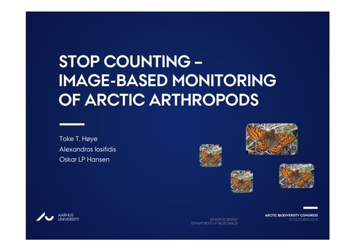 Image-based monitoring of Arctic arthropods: Toke Høye