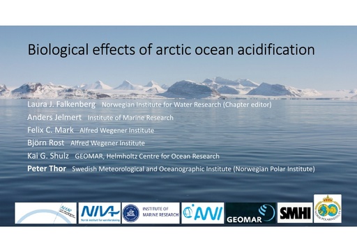 Biological responses to Arctic ocean acidification: Peter Thor