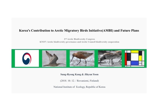 Korea's contribution to Arctic Migratory Birds Initiative (AMBI) and future plans: Sung-Ryong Kang