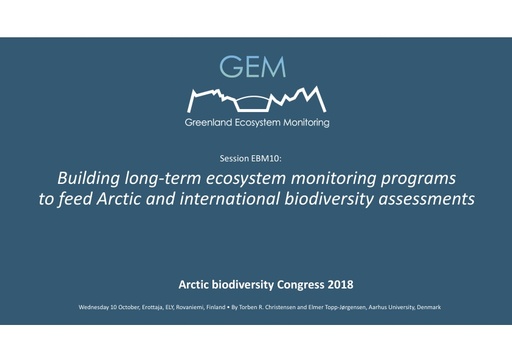 Greenland Ecosystem Monitoring Program: Torben R. Christensen