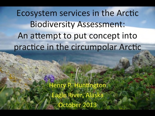 HUNTINGTON ecosystem services December 2014